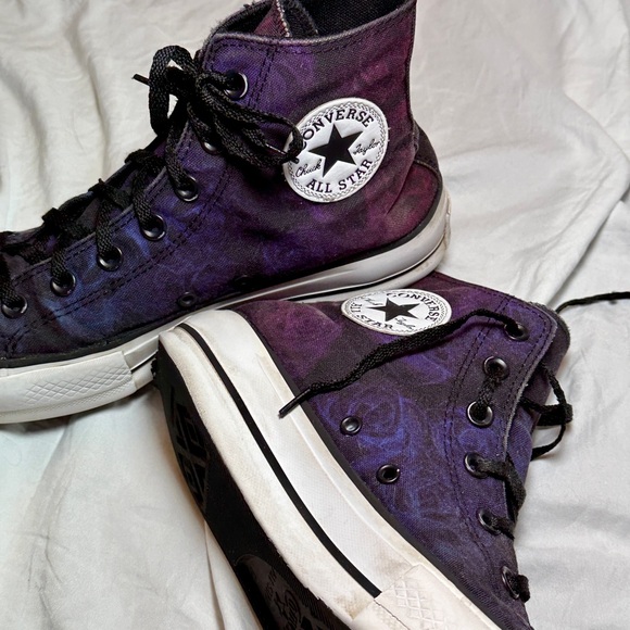 CONVERSE CHUCK TAYLOR PLATFORM HIGH-TOP Sneakers Purple Rose W 8.5 M 6.5 Unisex - Picture 1 of 12